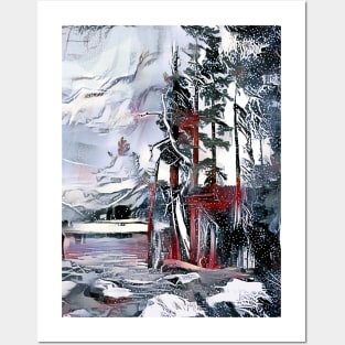 Winter Lake Scenery Posters and Art